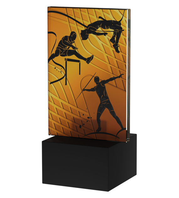 Trophäe Mini Line Amber Leichtathletik