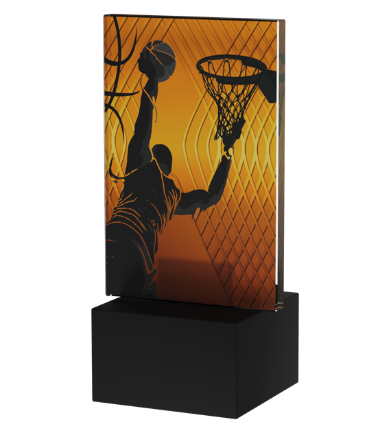 Trophäe Mini Line Amber Basketball