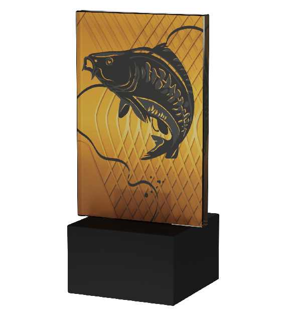 Trophäe Mini Line Amber Angeln