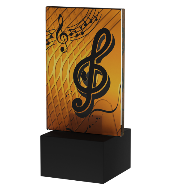 Trophäe Mini Line Amber Musik