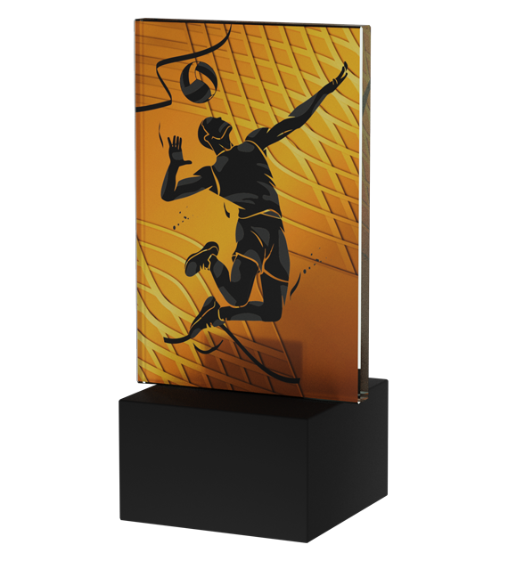 Trophäe Mini Line Amber Volleyball