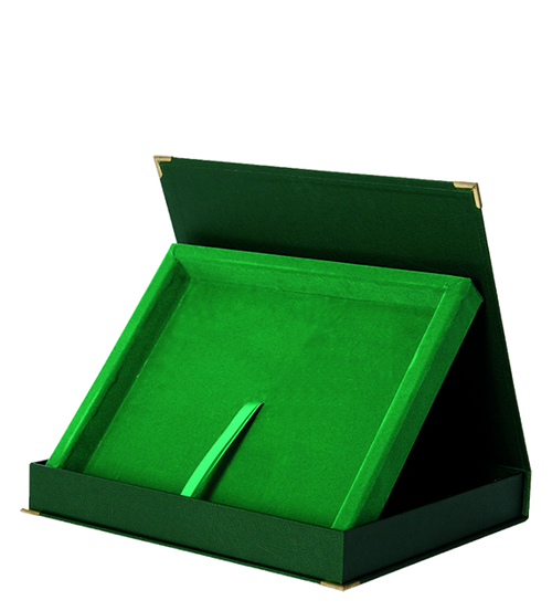 Etui Quer Grün für Gravurplatte 230x180