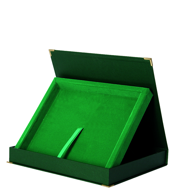 Etui Quer Grün für Gravurplatte 305x230