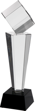 Glastrophäe mit Etui