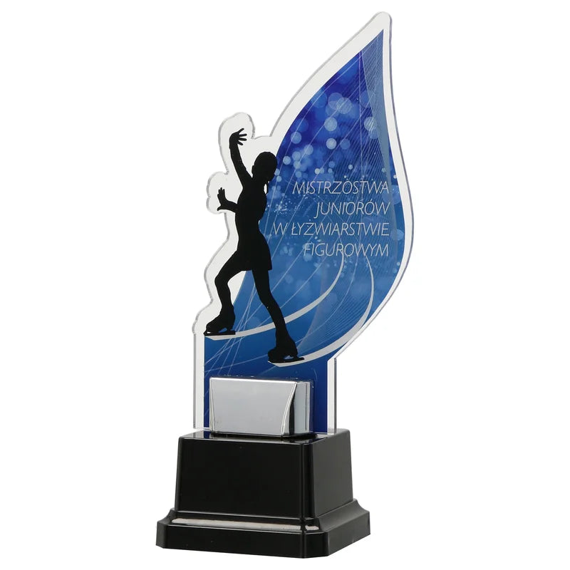 Plexiglas Trophäe 3mm auf Sockel personalisiert (07-CPX_CUS)