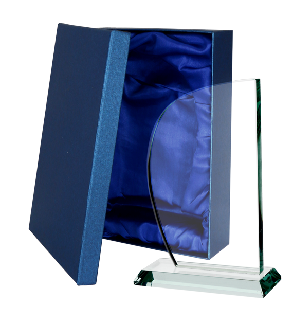 Glasstatuette mit Etui