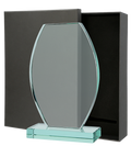 Glasstatuette mit Etui