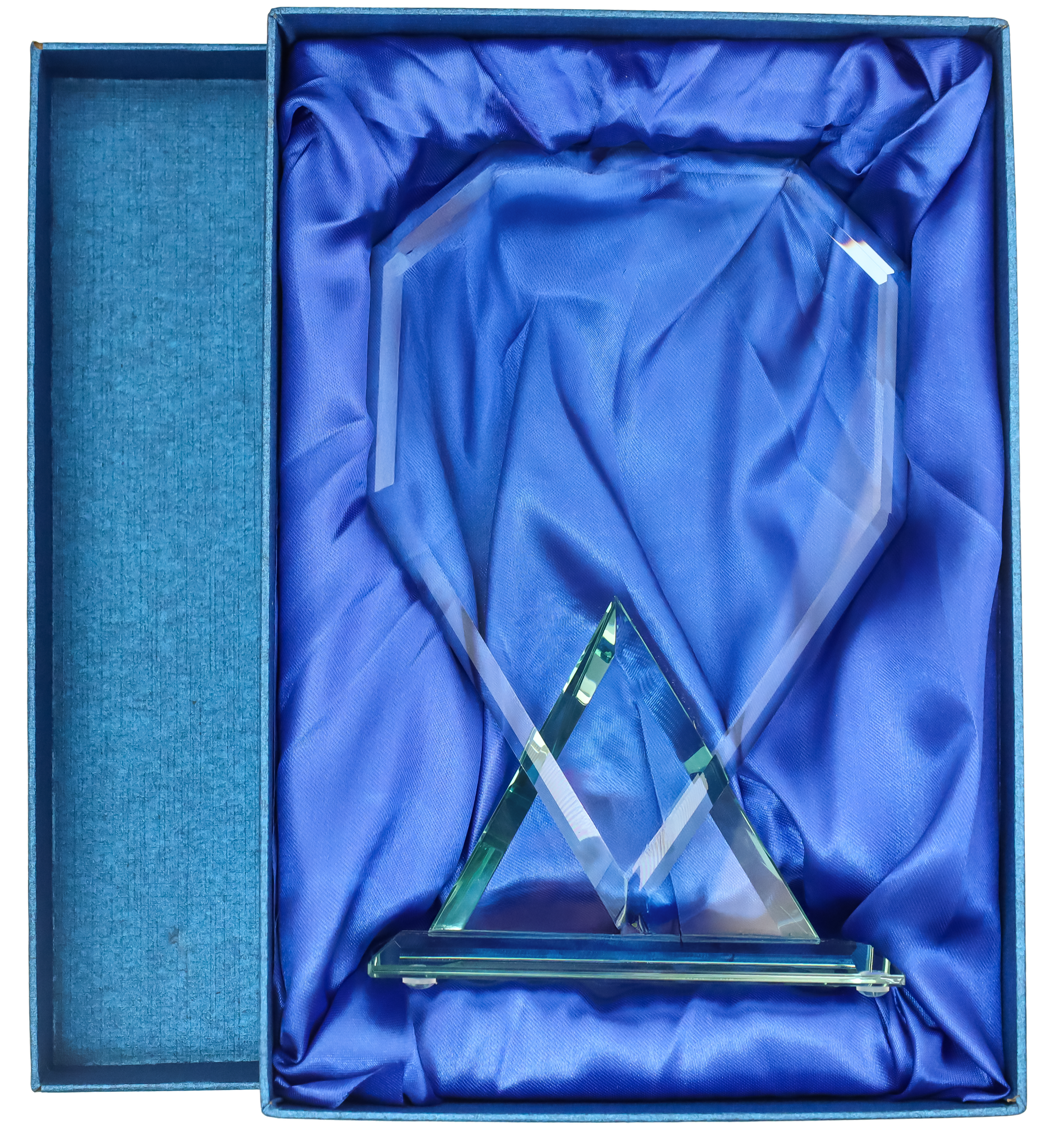 Glasstatuette mit Etui