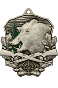 Medaille Jagd Wildschwein mit Schildfach 50mmx50mm