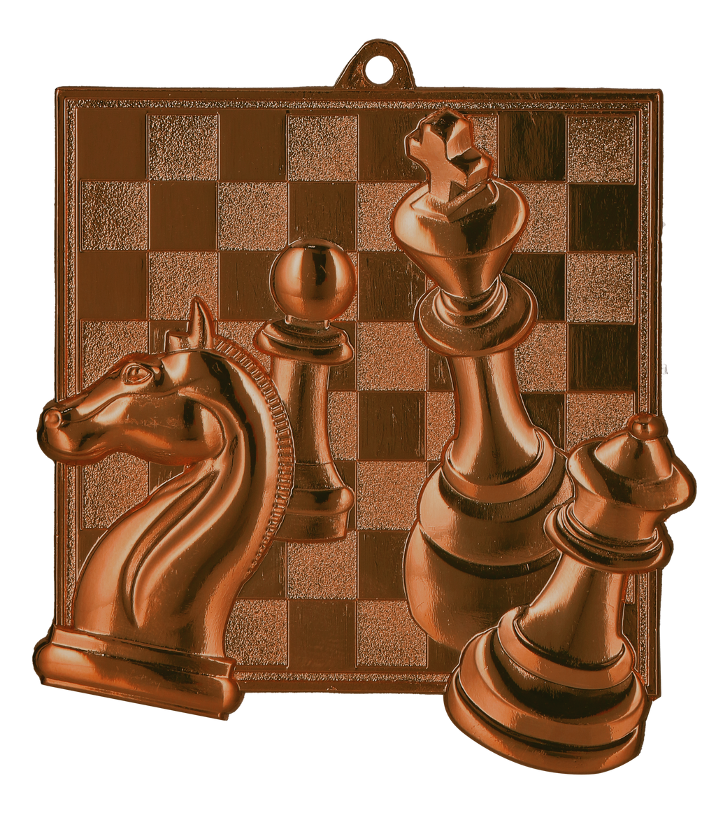 Geprägte Medaille Schach Bronze