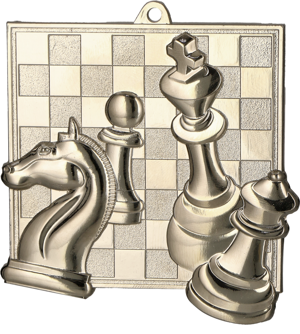 Geprägte Medaille Schach Silber