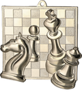 Geprägte Medaille Schach Silber