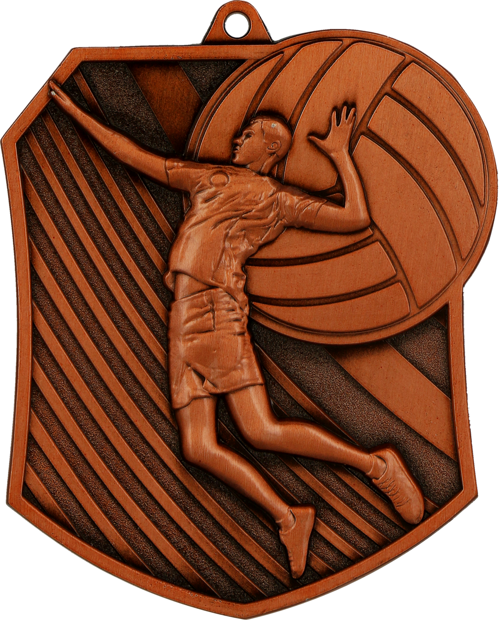 Geprägte Medaille Volleyball Bronze