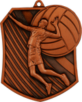 Geprägte Medaille Volleyball Bronze