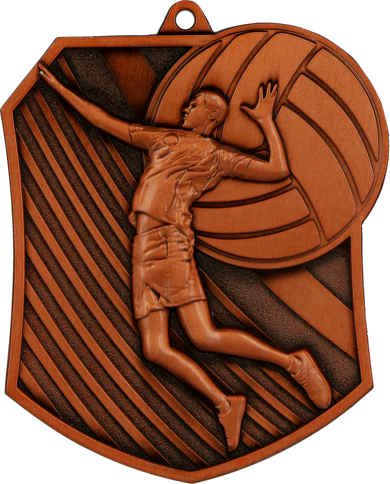 Geprägte Medaille Volleyball Bronze