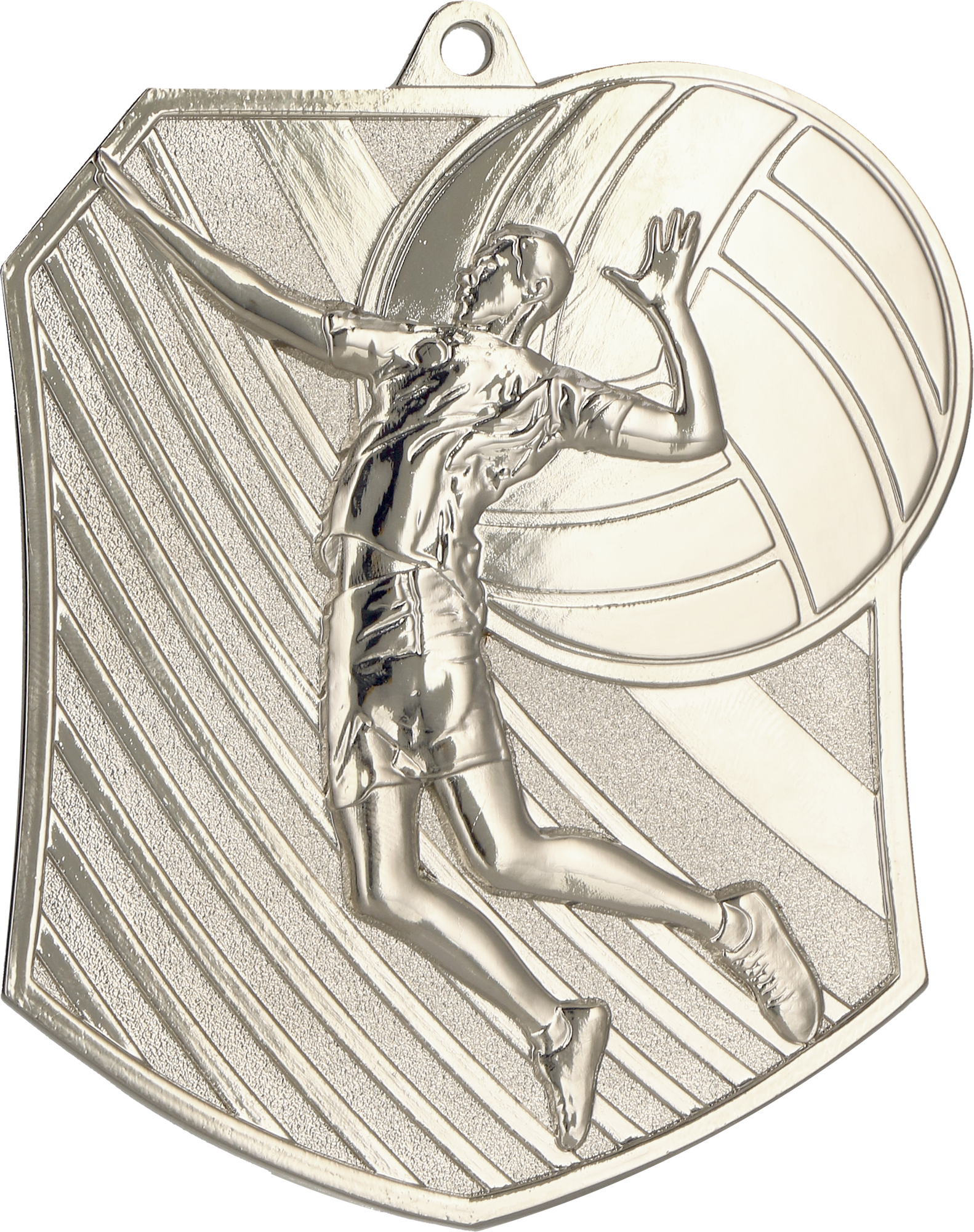 Geprägte Medaille Volleyball Silber