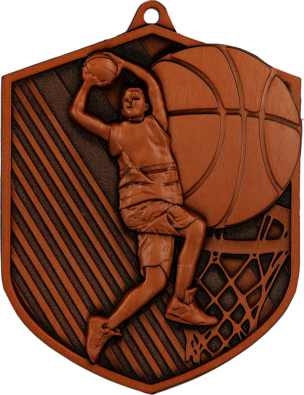Geprägte Medaille Basketball Bronze