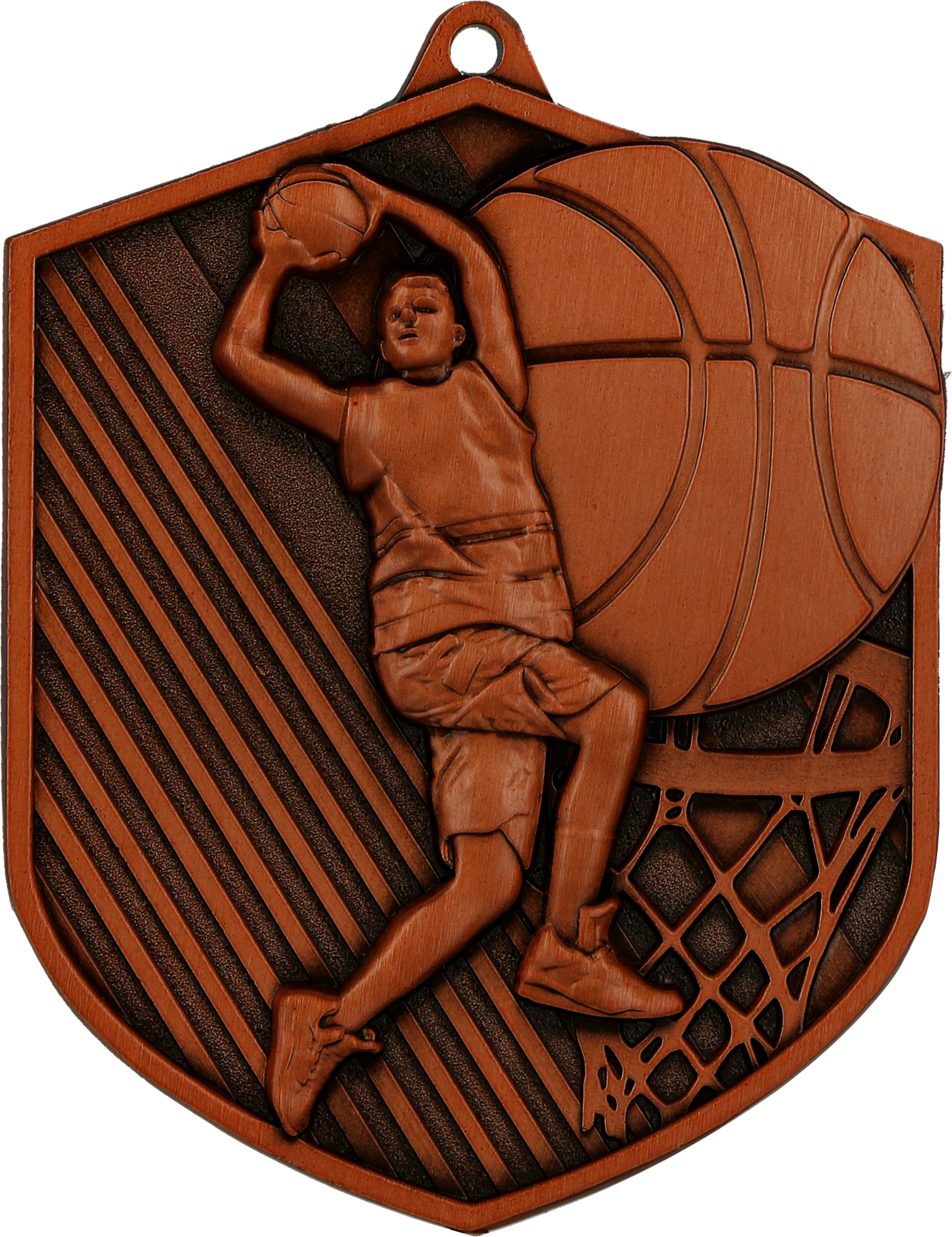 Geprägte Medaille Basketball Bronze