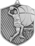 Geprägte Medaille Basketball Silber