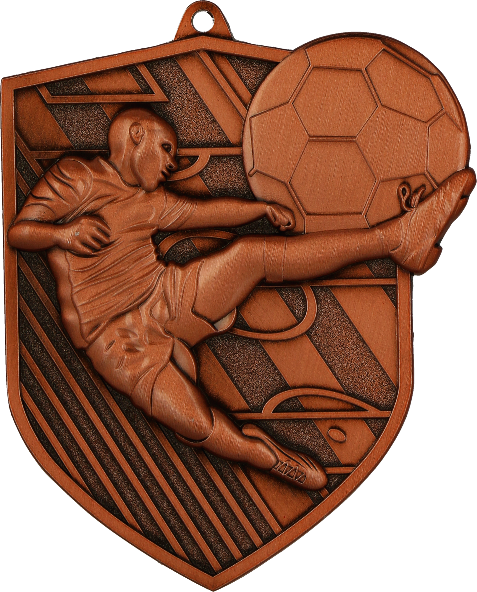 Geprägte Medaille Fußball Bronze