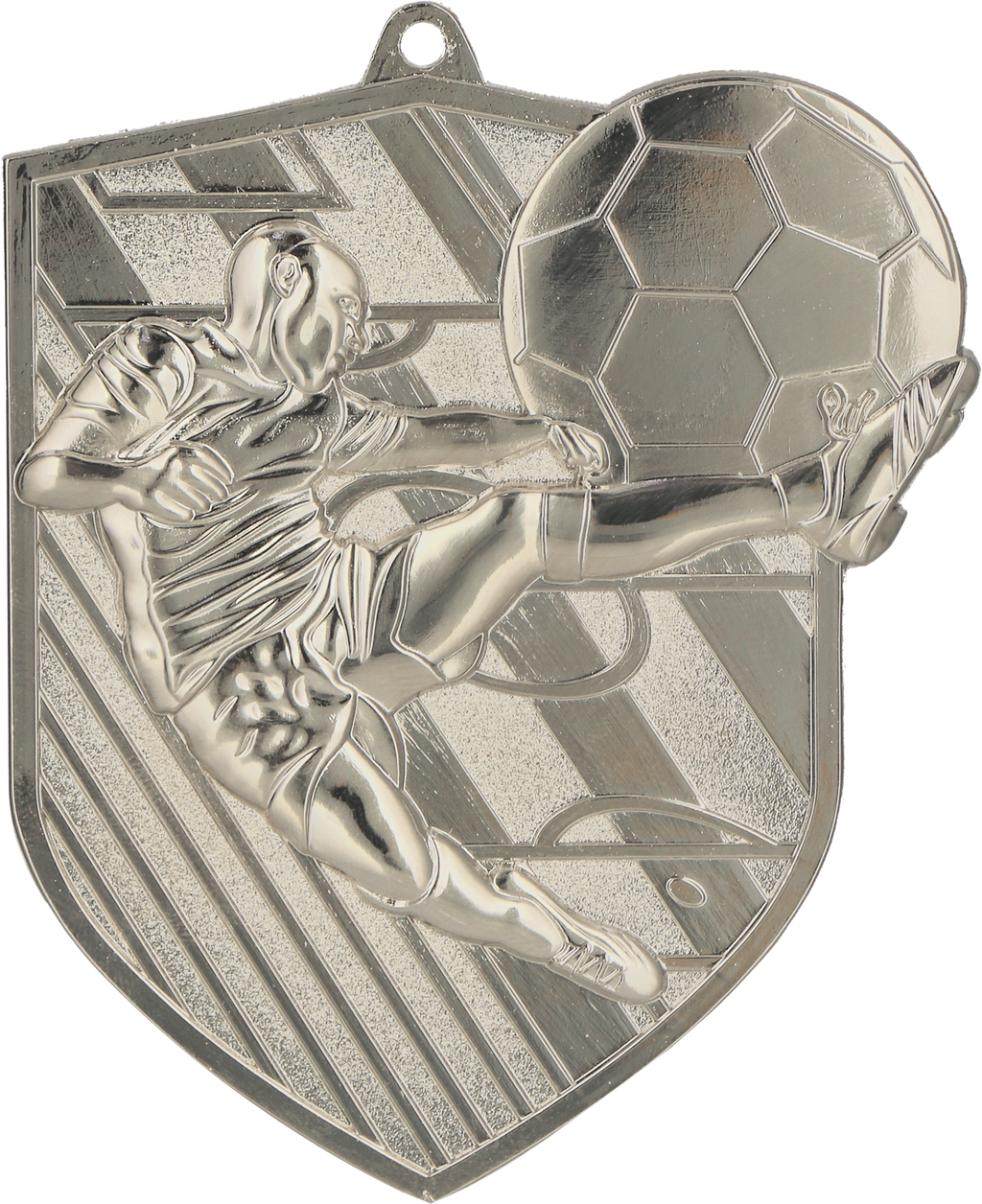 Geprägte Medaille Fußball Silber