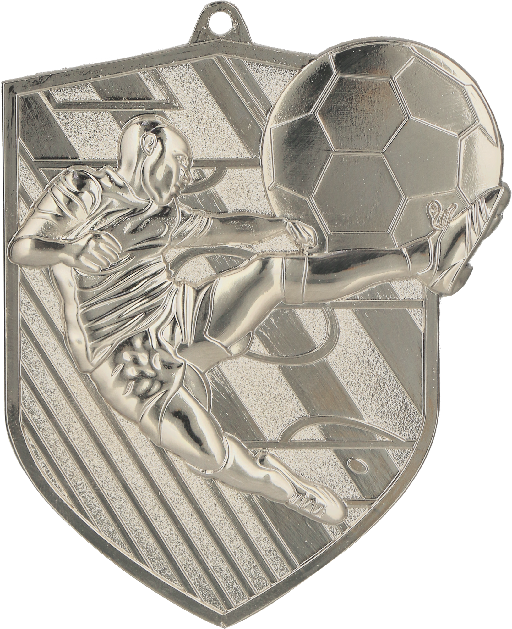 Geprägte Medaille Fußball Silber