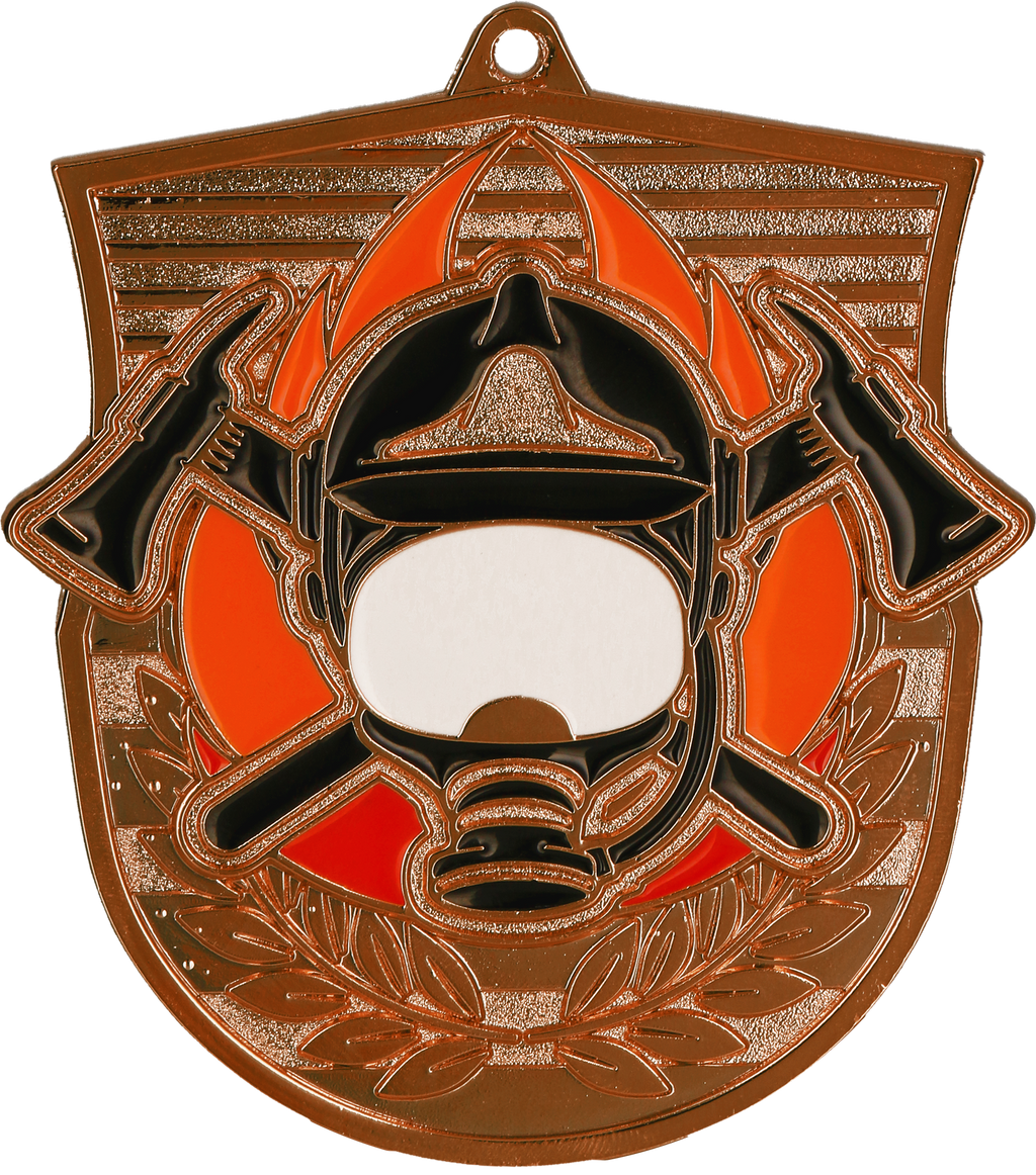 Geprägte Medaille Feuerwehr Bronze