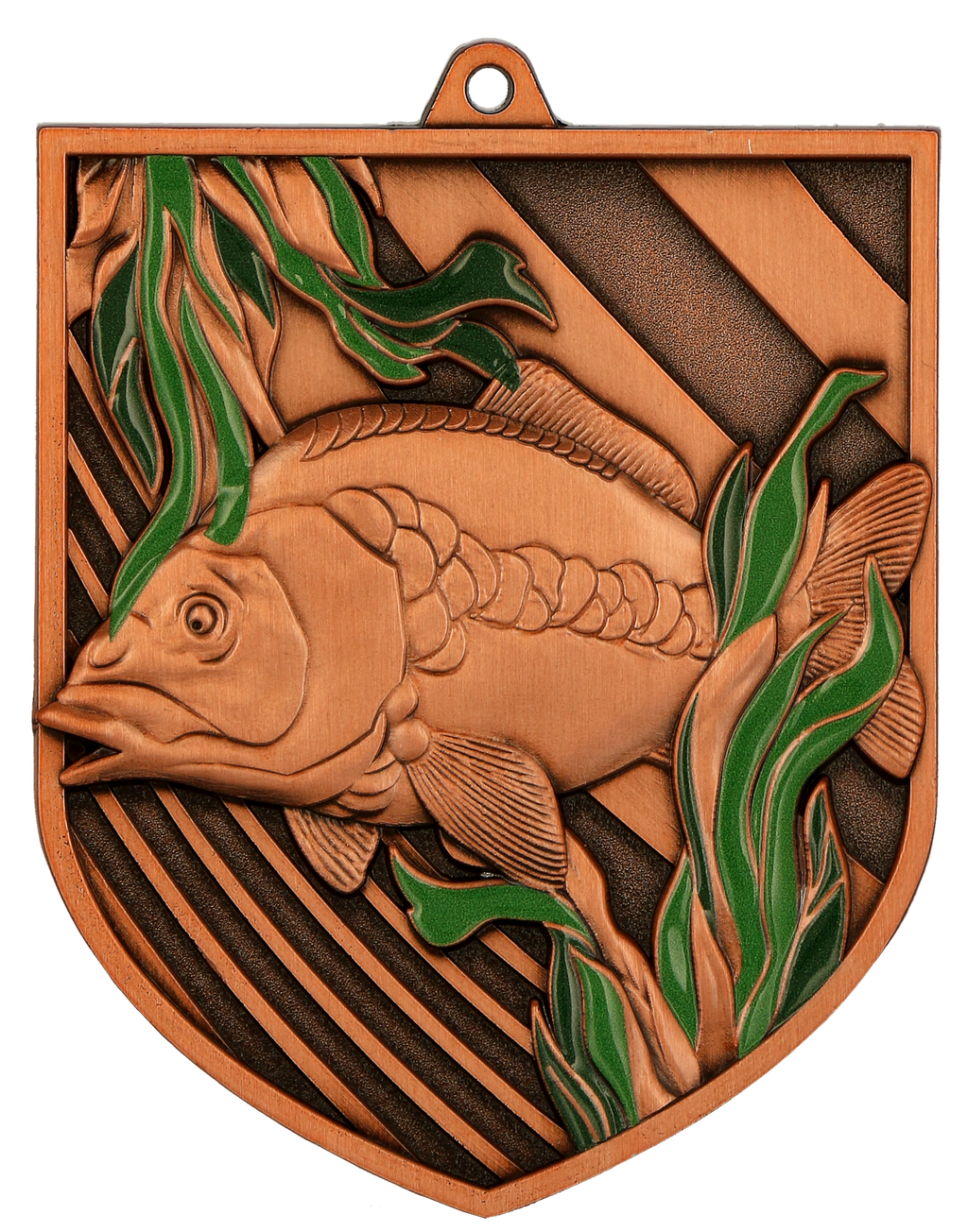 Geprägte Medaille Angeln Bronze