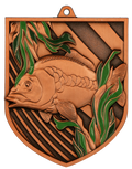 Geprägte Medaille Angeln Bronze