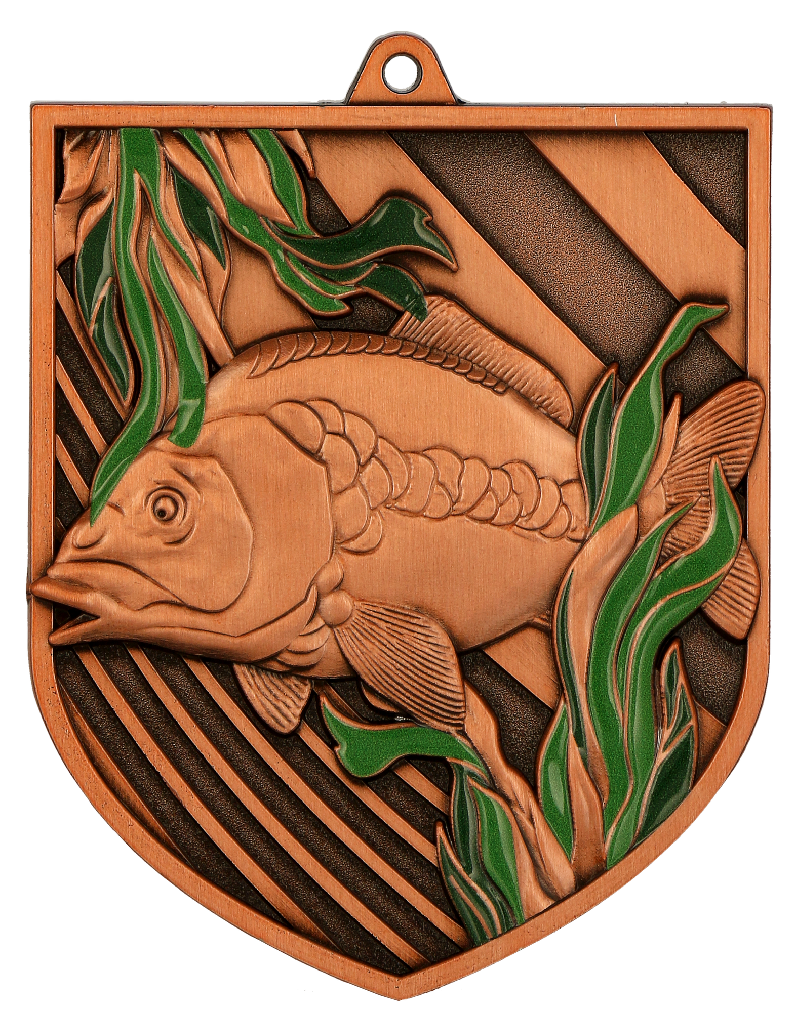 Geprägte Medaille Angeln Bronze