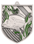 Geprägte Medaille Angeln Silber