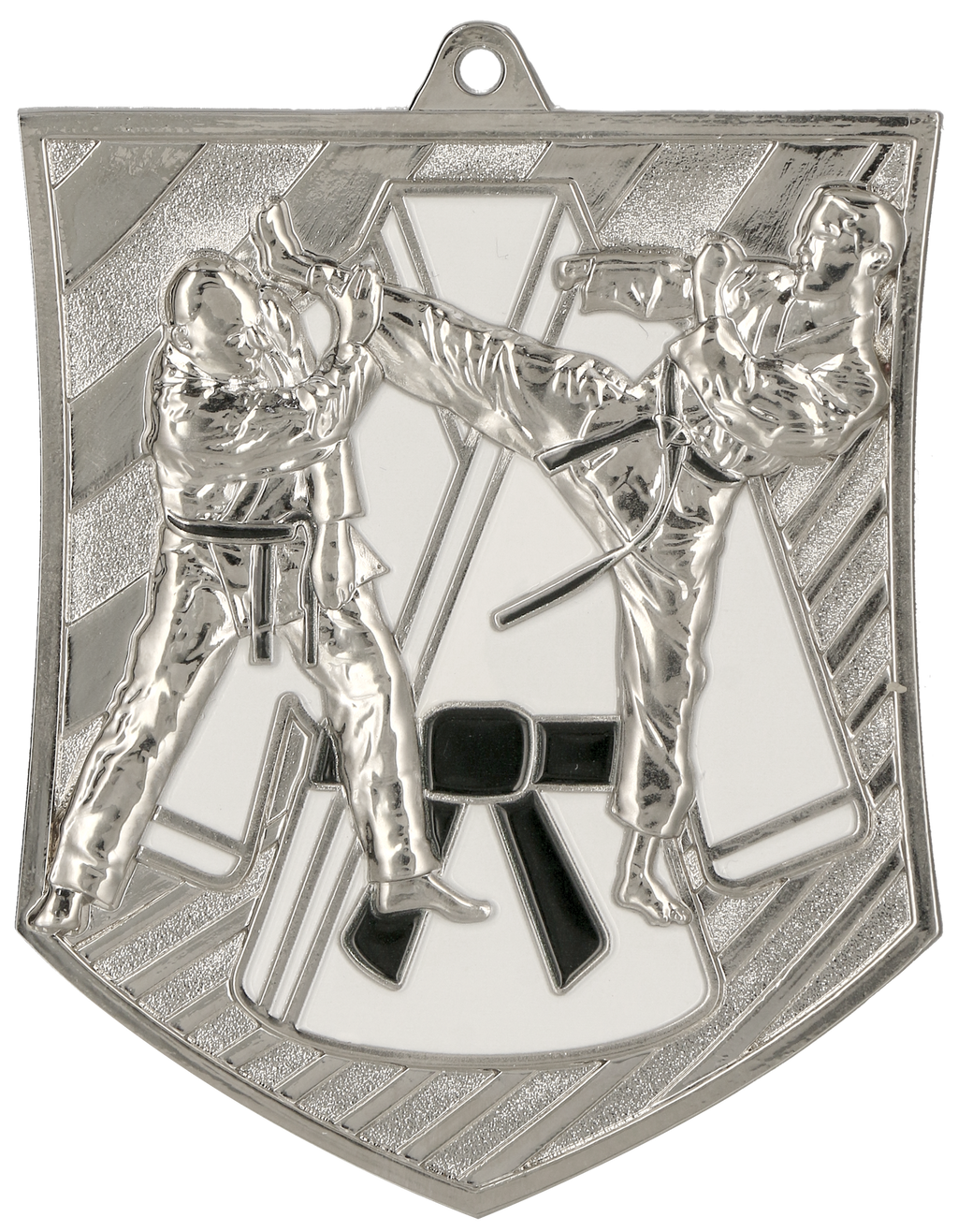 Geprägte Medaille Karate Silber