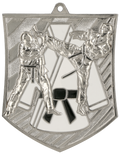 Geprägte Medaille Karate Silber