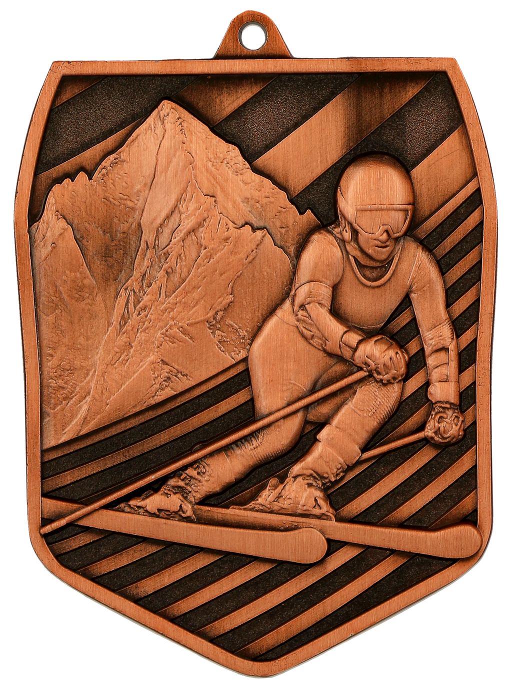 Geprägte Medaille Ski Bronze