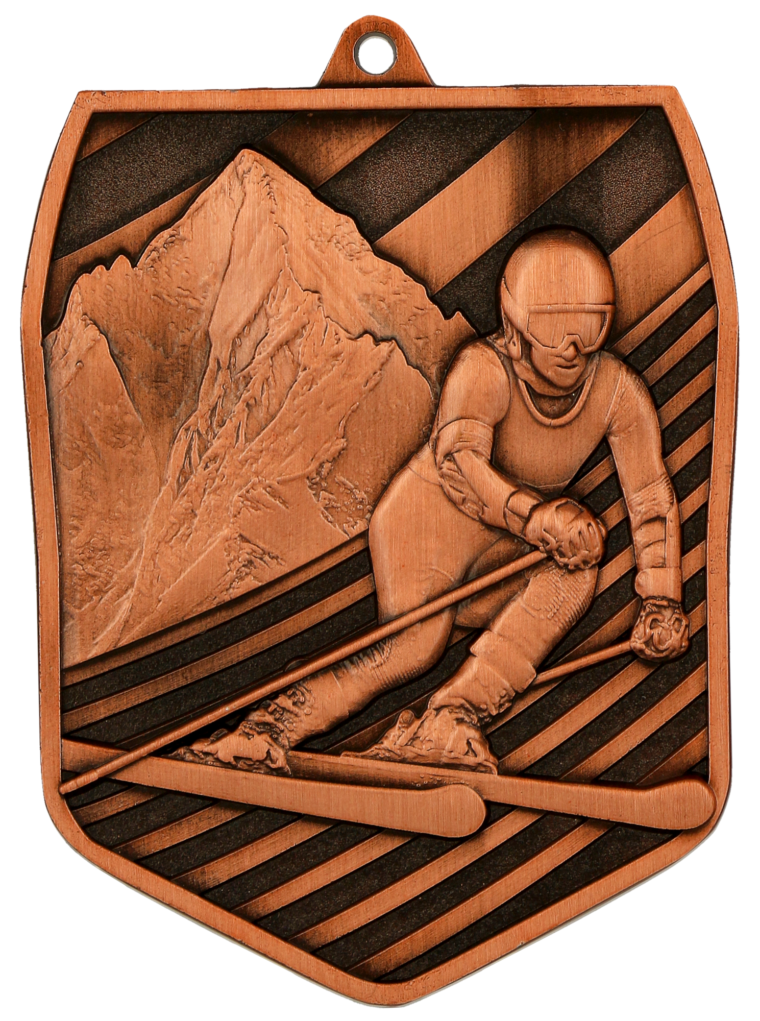Geprägte Medaille Ski Bronze