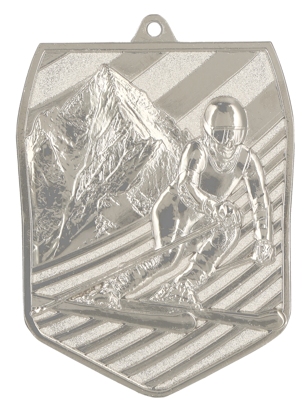 Geprägte Medaille Ski Silber