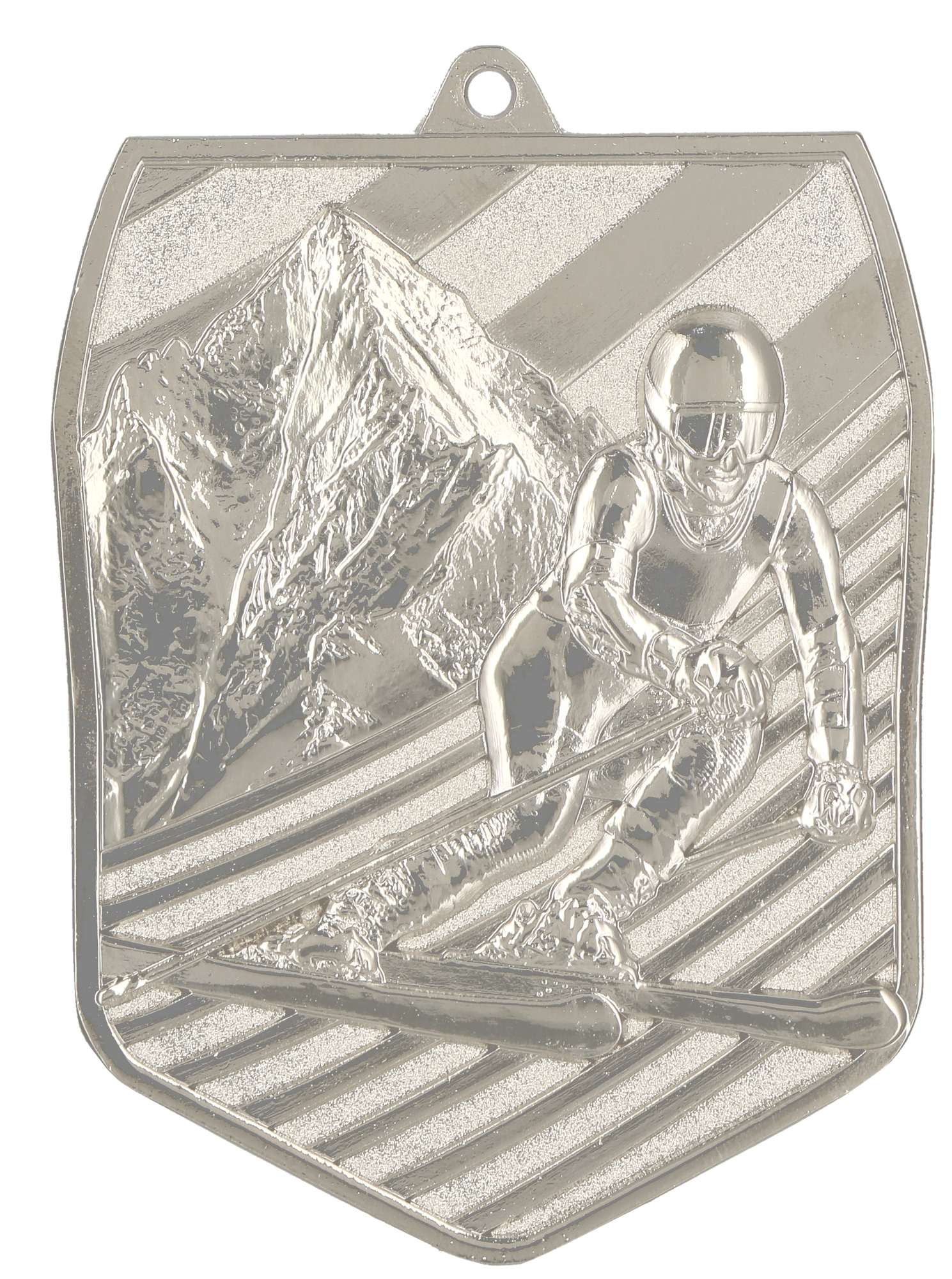 Geprägte Medaille Ski Silber