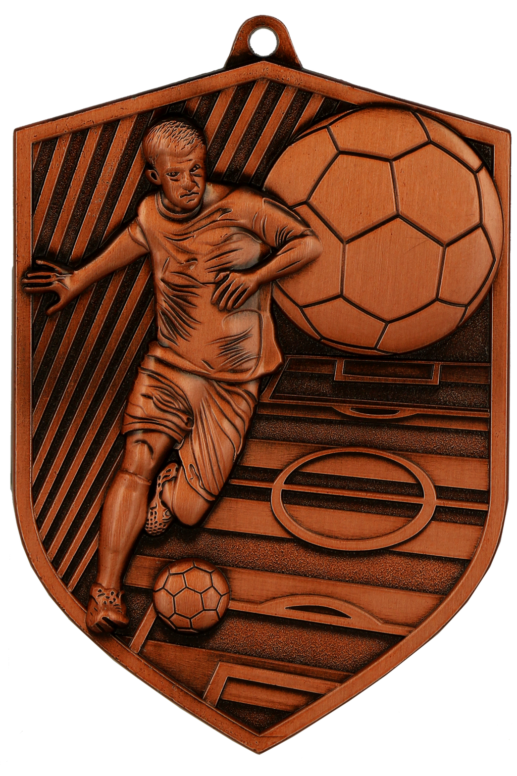 Geprägte Medaille Fußball Bronze