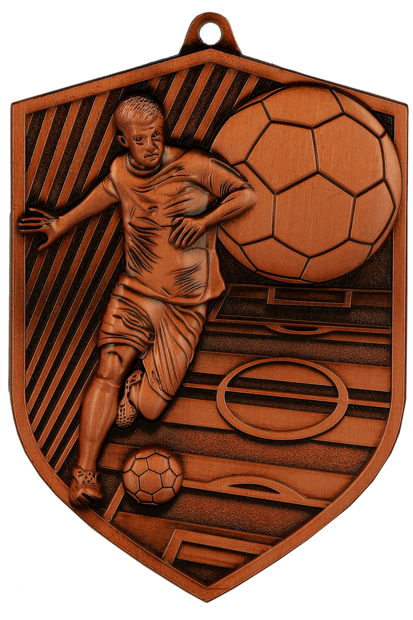 Geprägte Medaille Fußball Bronze