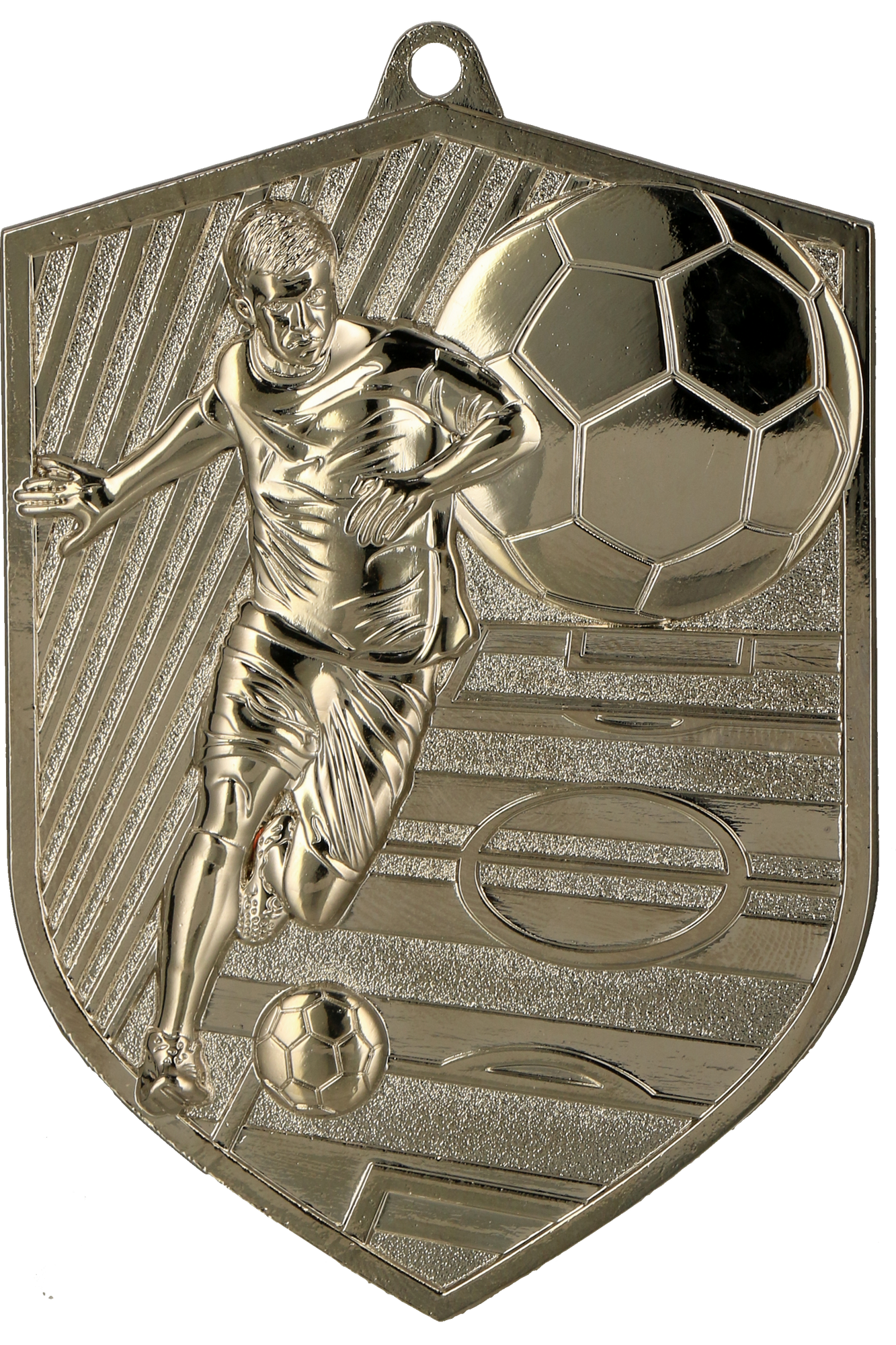 Geprägte Medaille Fußball Silber