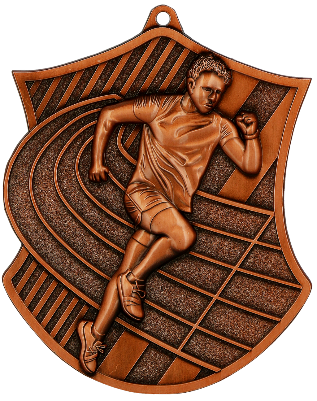 Geprägte Medaille Laufen Bronze