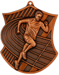 Geprägte Medaille Laufen Bronze