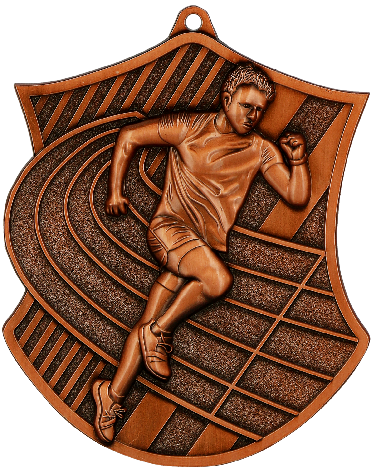 Geprägte Medaille Laufen Bronze