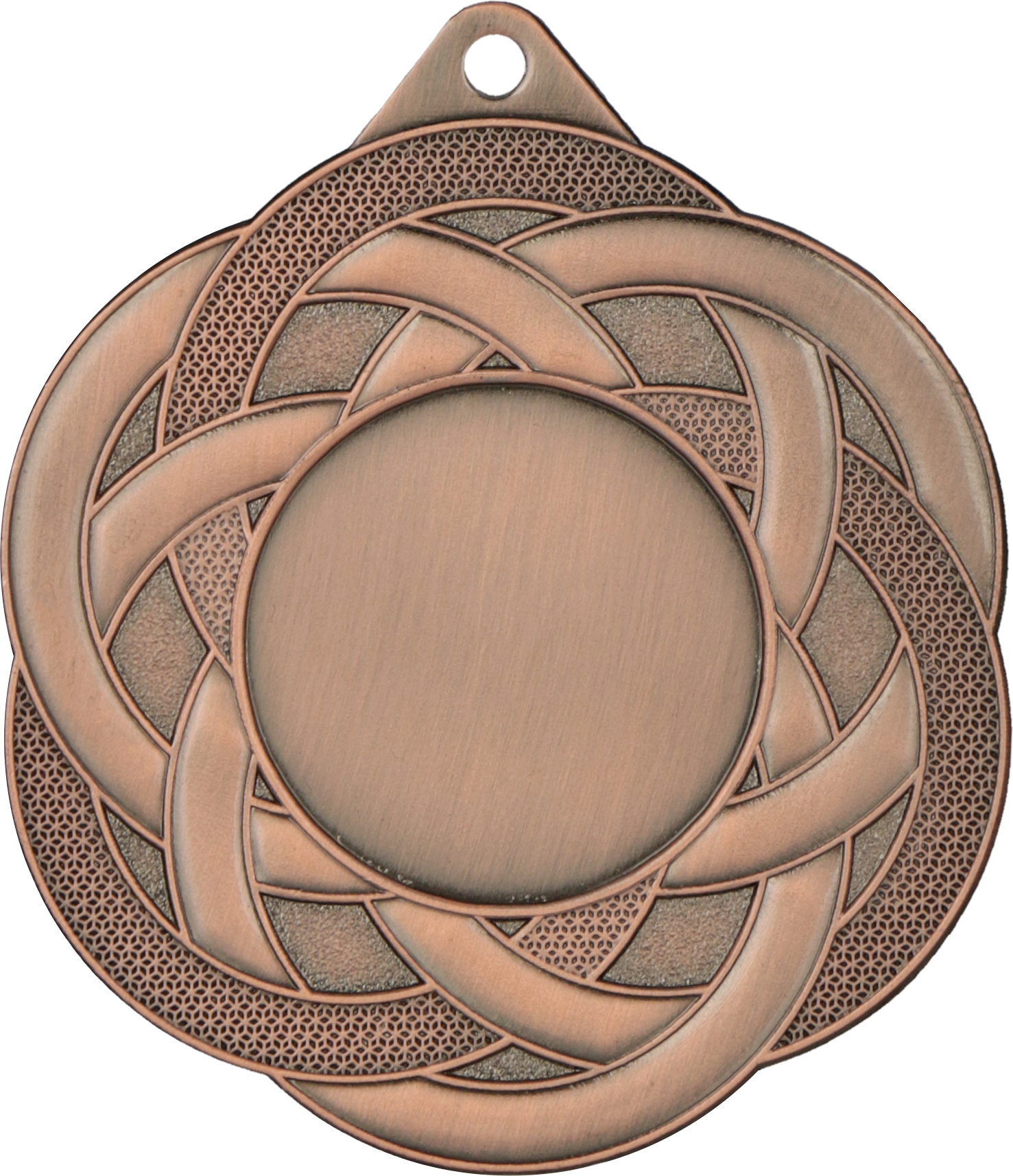 Stahlmedaille mit Emblemfach 25 mm Bronze