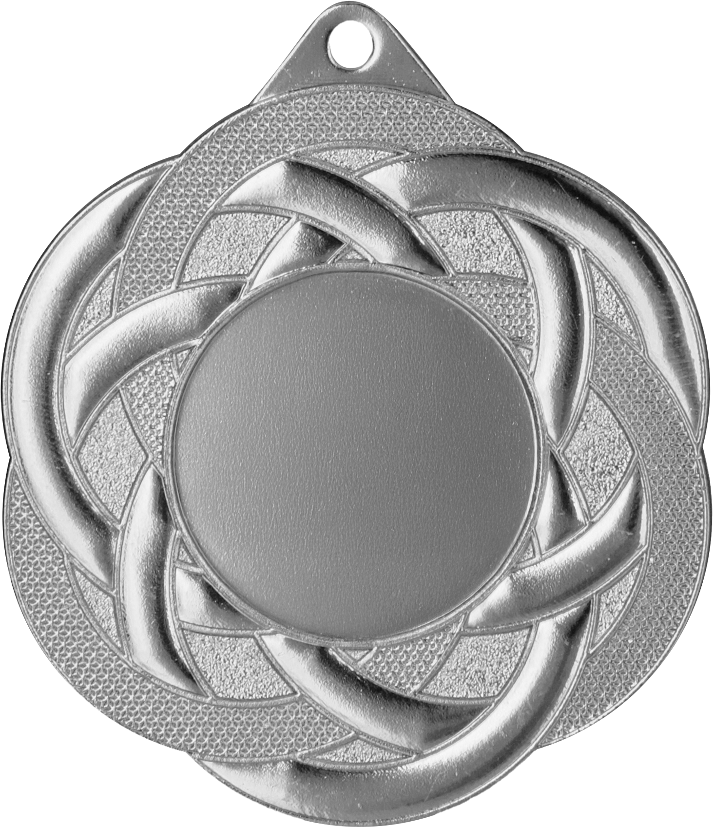 Stahlmedaille mit Emblemfach 25 mm Silber