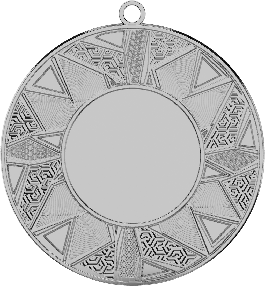 Medaille Universal mit Emblemfach 25 mm Silber