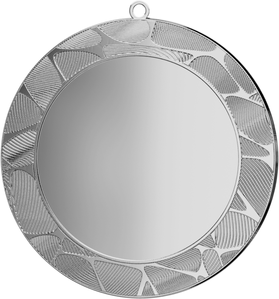 Stahlmedaille mit Emblemfach 50 mm Silber