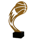 Metalltrophäe auf Marmorsockel Basketball