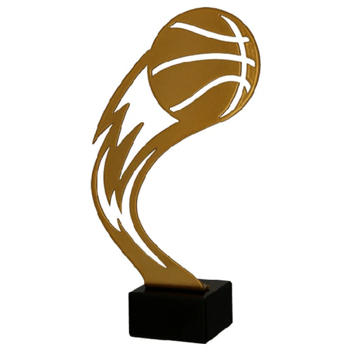 Metalltrophäe auf Marmorsockel Basketball (07-ML_BAS)