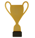 Metalltrophäe auf Marmorsockel Pokal